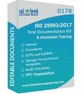 ISO 29993 documents manual